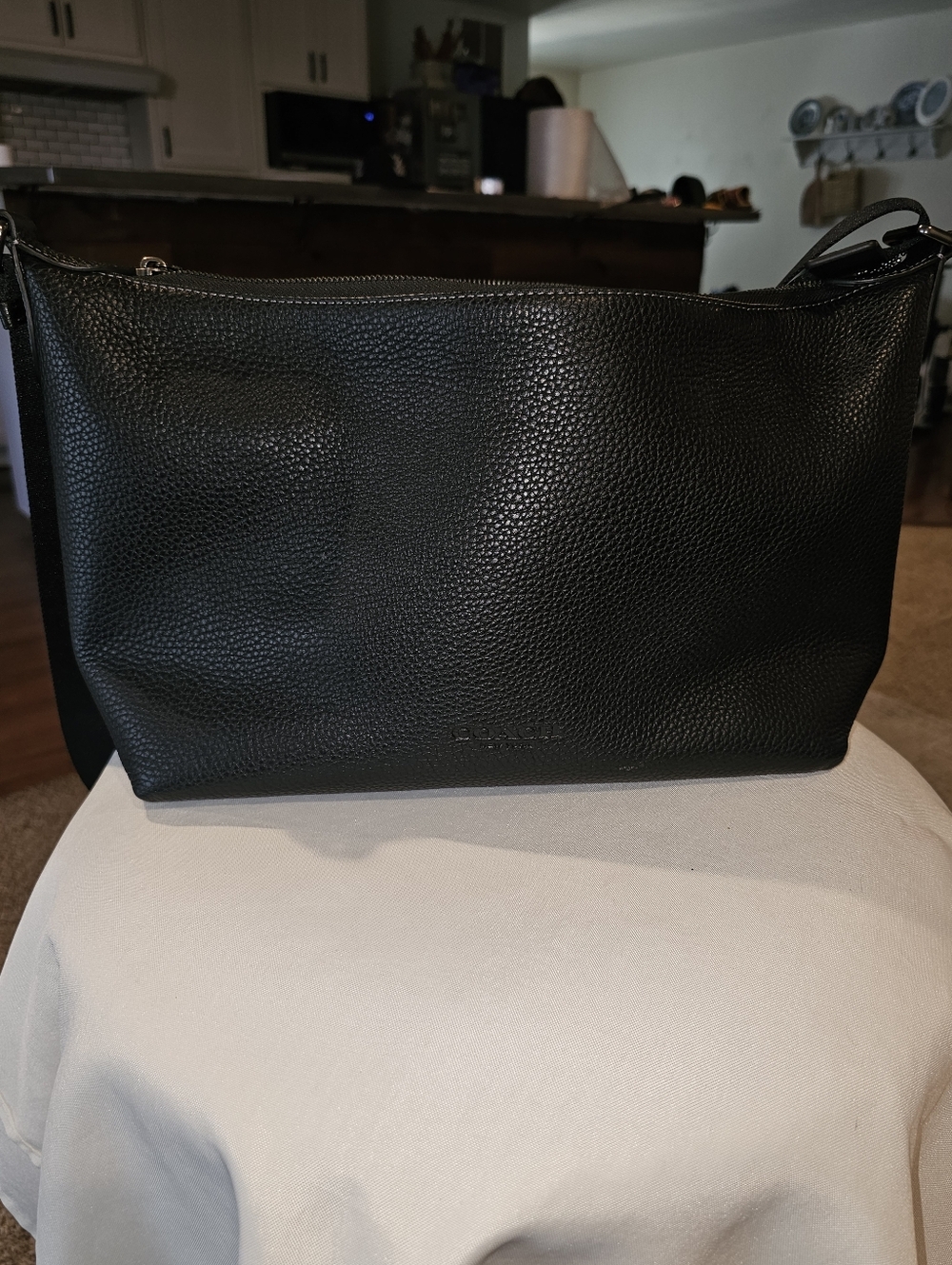 Coach Black Pebbled Crossbody
